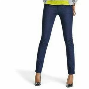 CABI Mid-Rise Skinny Jeans Dark Wash Knight Blue 2